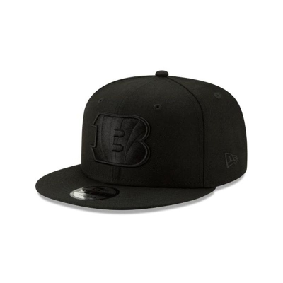 Cincinnati Bengals Gorra | New Era NFL Basic Black On Black 9fifty Snapback Cap Mexico - Negros